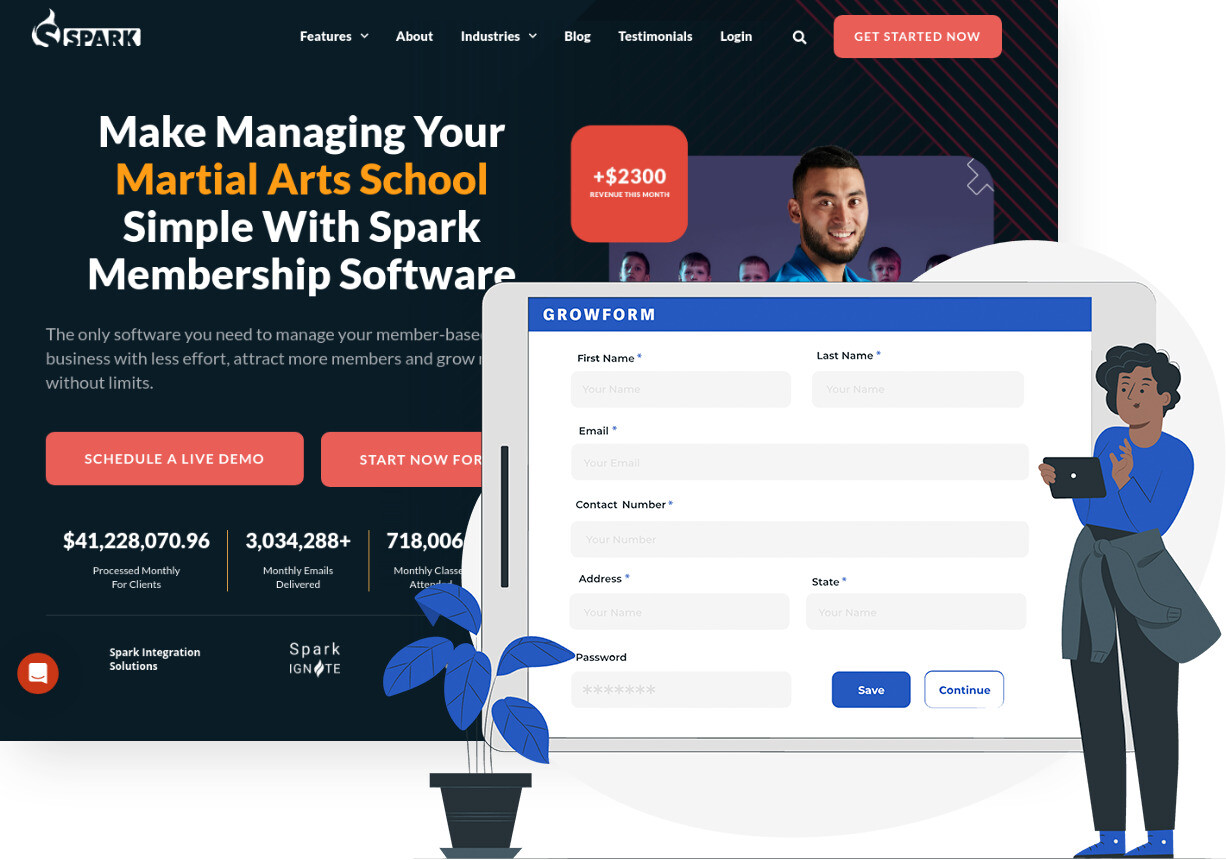 Spark membership form builder by growform